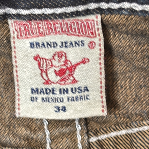 True Religion Classic Denim Straight Distressed Jeans style # MDE859Z05 - Picture 4 of 14